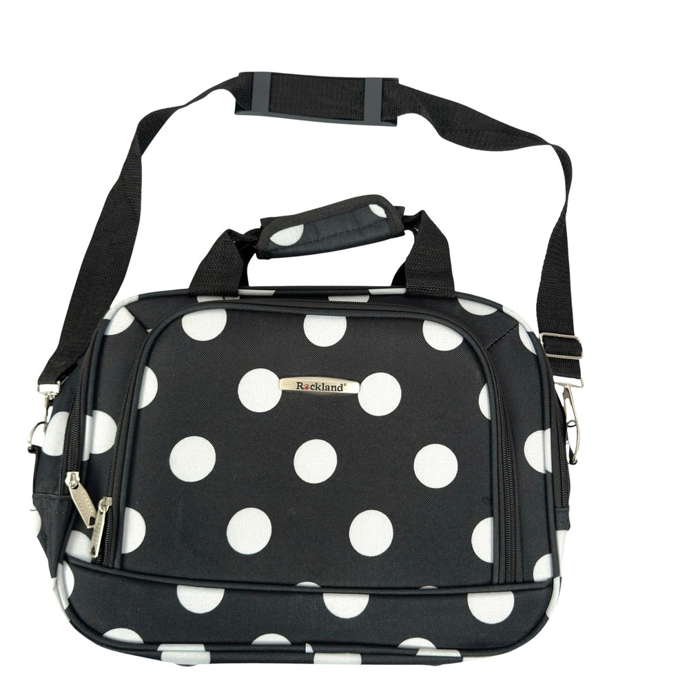 Rockland Carry-On Flight Black & White‎ Polka Dot Travel Tote Bag Style F-102